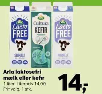 Arla laktosefri mælk eller kefir