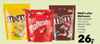 M&M's eller Maltesers