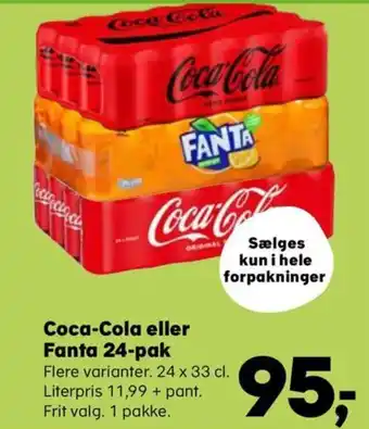Coop.dk Coca-Cola eller Fanta 24-pak tilbud