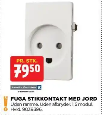 jem & fix FUGA STIKKONTAKT MED JORD tilbud