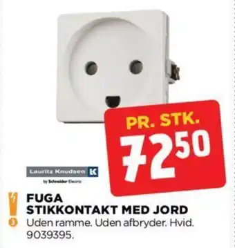 jem & fix FUGA STIKKONTAKT MED JORD tilbud