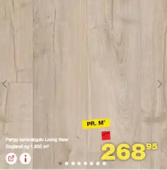Pergo laminatgulv Living New England og 1,835 m