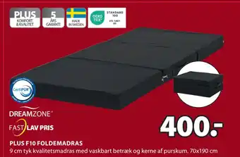 JYSK PLUS F10 FOLDEMADRAS tilbud