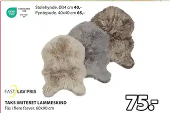 JYSK TAKS IMITERET LAMMESKIND tilbud