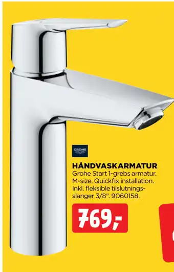 jem & fix HÅNDVASKARMATUR tilbud