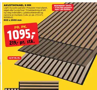 jem & fix AKUSTIKPANEL 9 MM tilbud