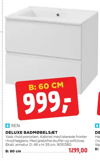 jem & fix DELUXE BADMØBELSÆT tilbud