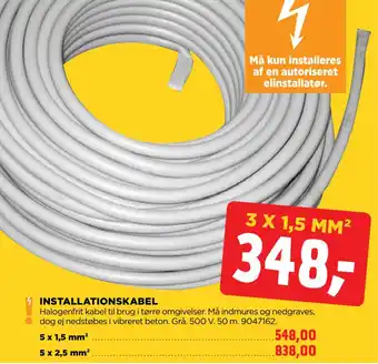 jem & fix INSTALLATIONSKABEL tilbud