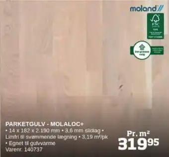 Bygma PARKETGULV - MOLALOC+ tilbud