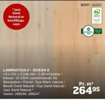 Bygma LAMINATGULV - OCEAN 8 tilbud