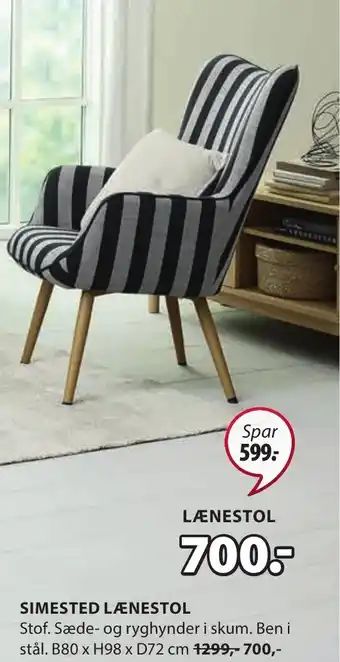 JYSK SIMESTED LÆNESTOL tilbud