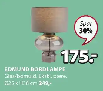 JYSK EDMUND BORDLAMPE tilbud