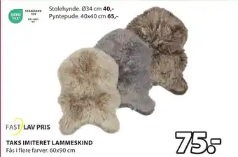 JYSK TAKS IMITERET LAMMESKIND tilbud