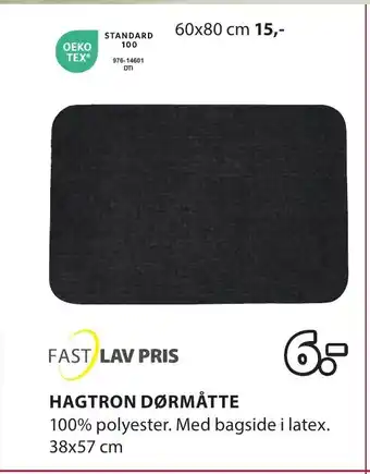 JYSK HAGTRON DØRMÅTTE tilbud