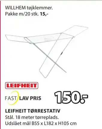 JYSK LEIFHEIT TØRRESTATIV tilbud