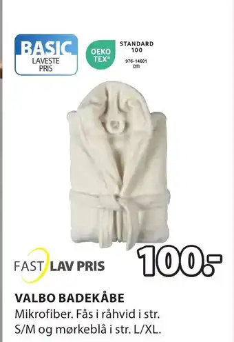JYSK VALBO BADEKÅBE tilbud