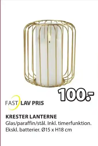 JYSK KRESTER LANTERNE tilbud