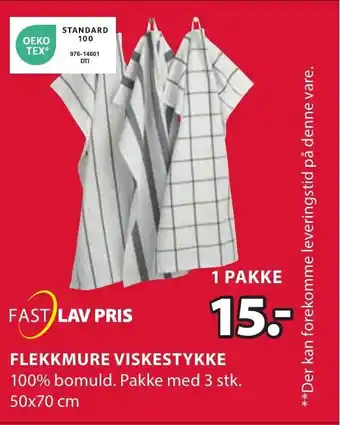 JYSK FLEKKMURE VISKESTYKKE tilbud