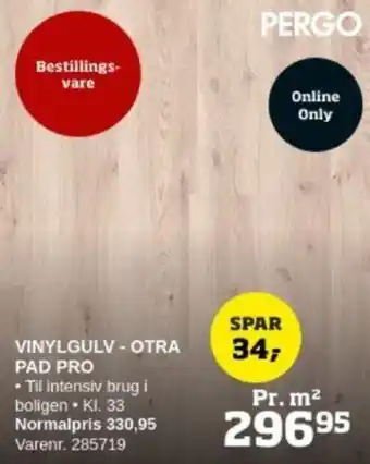 Bygma VINYLGULV - OTRA PAD PRO tilbud