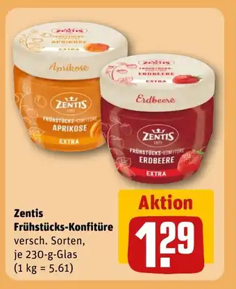 REWE Zentis Frühstücks-Konfitüre tilbud