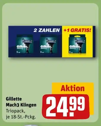 REWE DE Gillette Mach3 Klingen tilbud