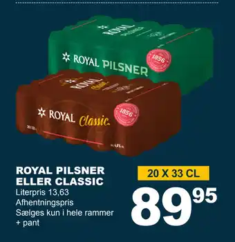 Let-Køb ROYAL PILSNER ELLER CLASSIC tilbud