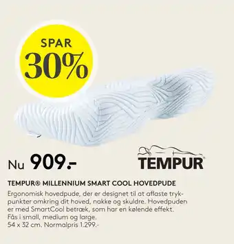SENG TEMPUR MILLENNIUM SMART COOL HOVEDPUDE tilbud