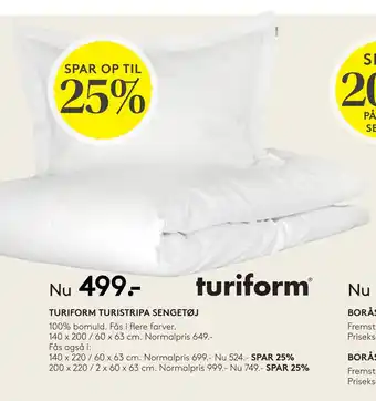 SENG TURIFORM TURISTRIPA SENGETØJ tilbud