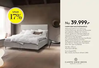 SENG CARPE DIEM MALÖ BOXMADRAS tilbud