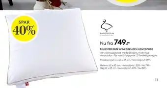 SENG RINGSTED DUN SVINEDRENGEN HOVEDPUDE tilbud