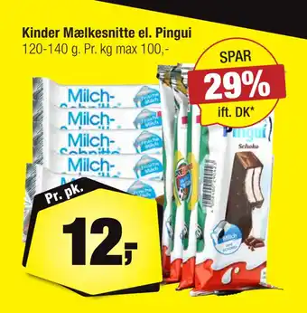 Calle Kinder Mælkesnitte el. Pingui tilbud