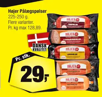 Calle Højer Pålægspølser tilbud