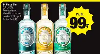 Calle 24 Herbs Gin tilbud