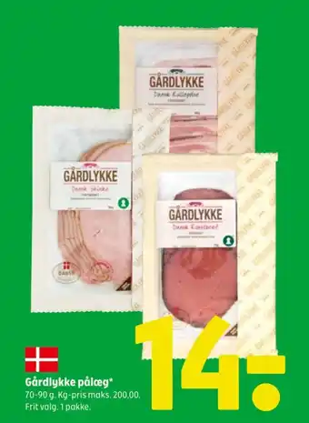 Coop 365 Gårdlykke pålæg tilbud