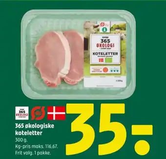 Coop 365 365 økologiske koteletter tilbud