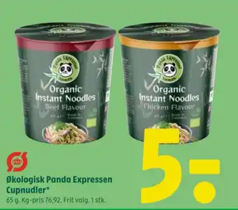 Coop 365 Økologisk Panda Expressen Cupnudler tilbud