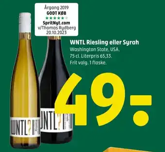 Coop 365 WNTL Riesling eller Syrah tilbud