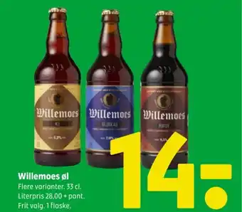 Coop 365 Willemoes øl tilbud