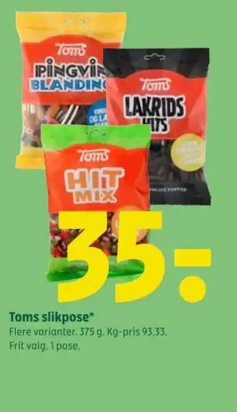 Coop 365 Toms slikpose tilbud