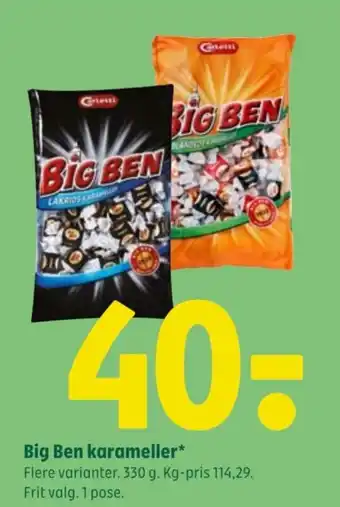 Coop 365 Big Ben karameller tilbud