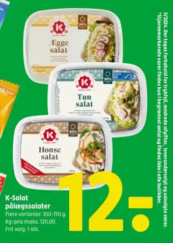 Coop 365 K-Salat pålægssalater tilbud