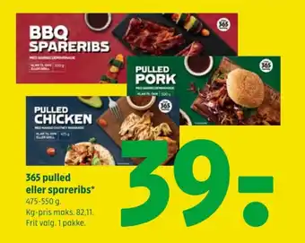 Coop 365 365 pulled eller spareribs tilbud