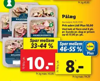 Lidl Pålæg tilbud