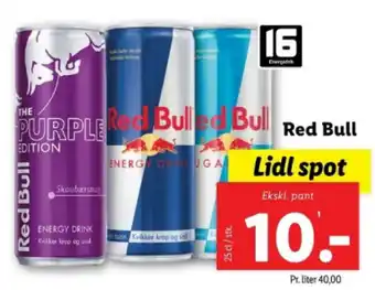 Lidl Red Bull tilbud