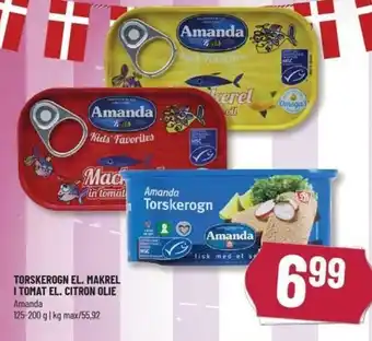 Torskerogn El. Makrel I Tomat El. Citron Olie 125-200g