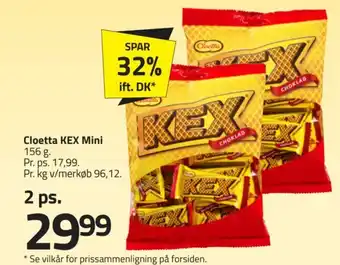 Fleggaard Cloetta KEX Mini tilbud