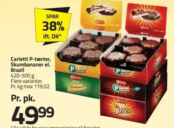 Fleggaard Carletti P-tærter, Skumbananer el. Brazil tilbud