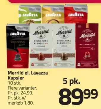 Fleggaard Merrild el. Lavazza Kapsler tilbud