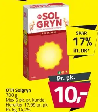 Fleggaard OTA Solgryn tilbud