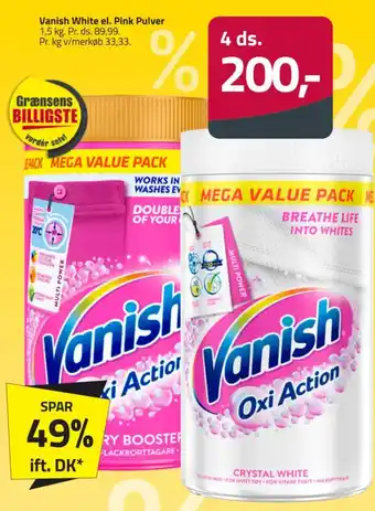 Fleggaard Vanish White el. Pink Pulver tilbud